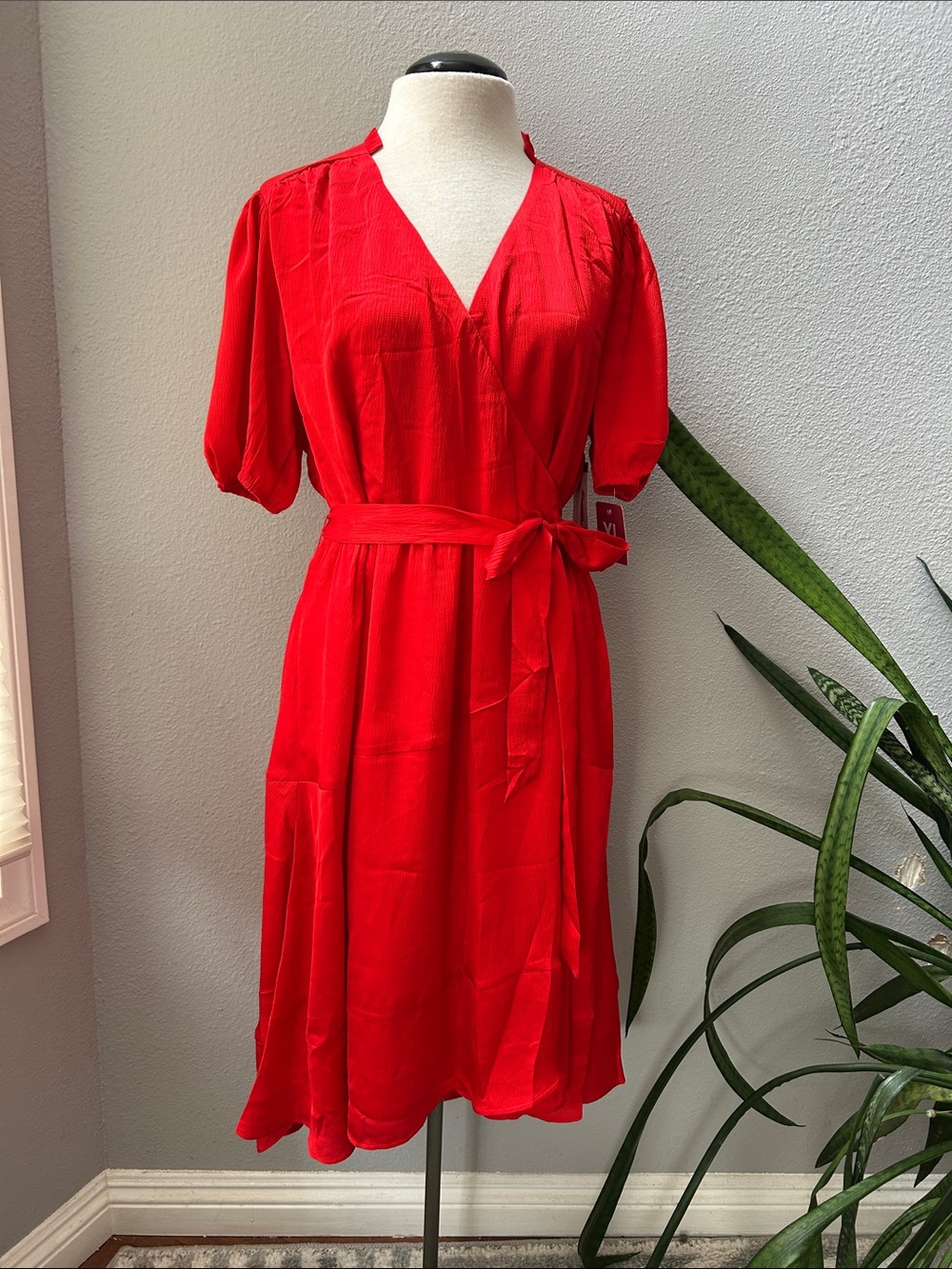 NWT Draper James Red Wrap Midi Dress XL